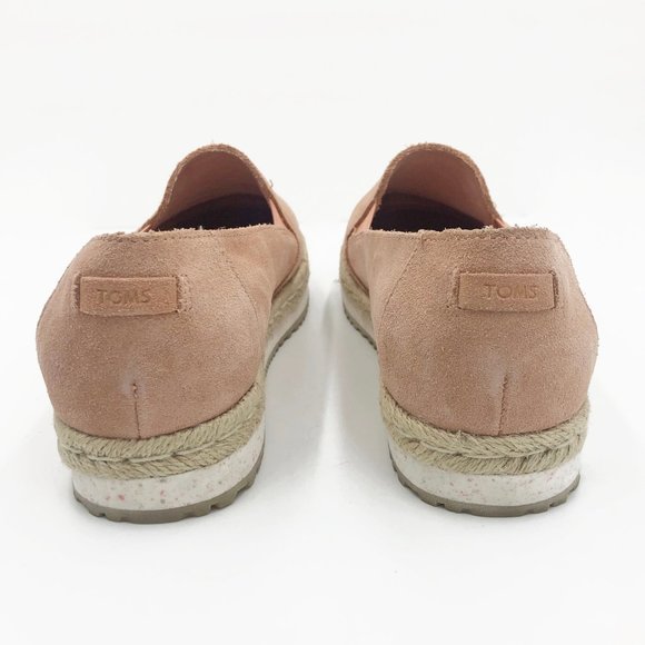 TOMS | Palma Pink Suede Espadrille Slip-On Shoes - Picture 3 of 9